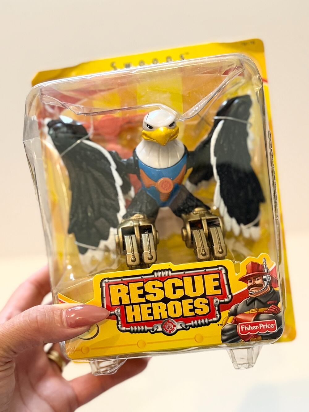 Fisher Price Rescue Heroes Swoops Rescue Eagle Figure NOS 78176 2000 Toy